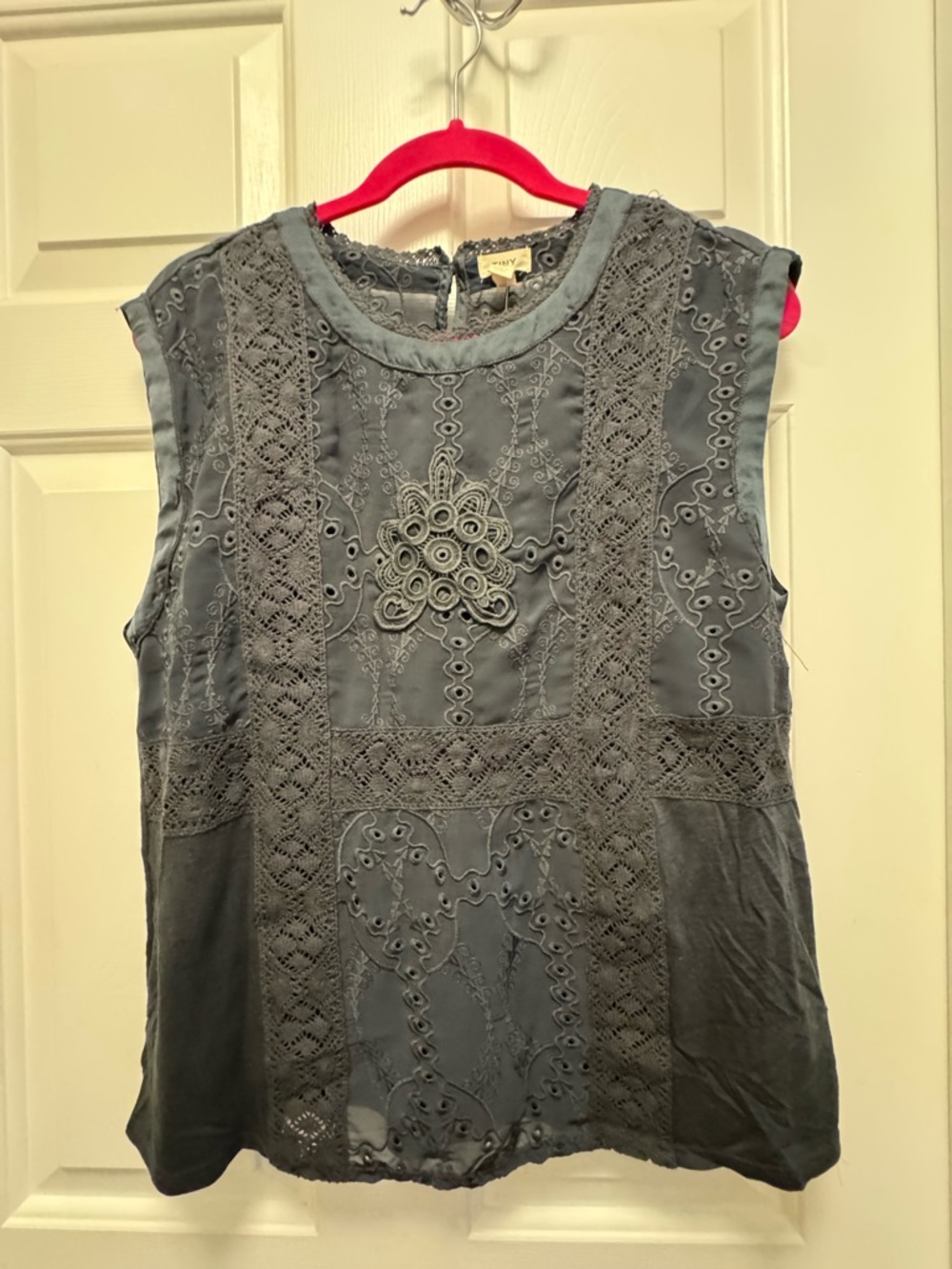Tiny Anthropologie Lace-Embroidered Sleeveless